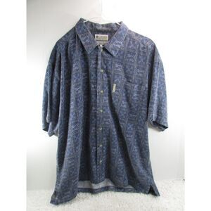 Columbia Sportswear Company Geometric Short Sleeve Button Up Shirt Men's Large
